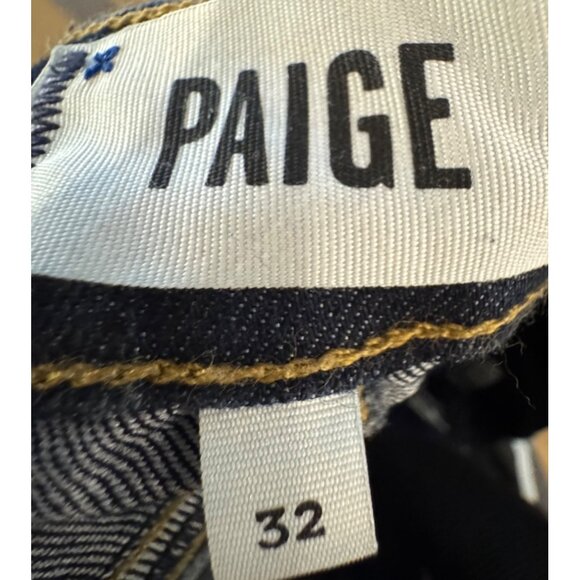 Paige Skyline Skinny Mid-Rise Jeans Womens Size 32 Dark Wash Blue Cotton Blend - Picture 4 of 5